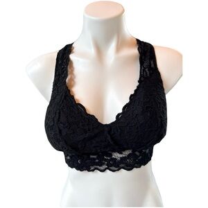 Smart & Sexy Black Lace Racerback Bralette Sz M